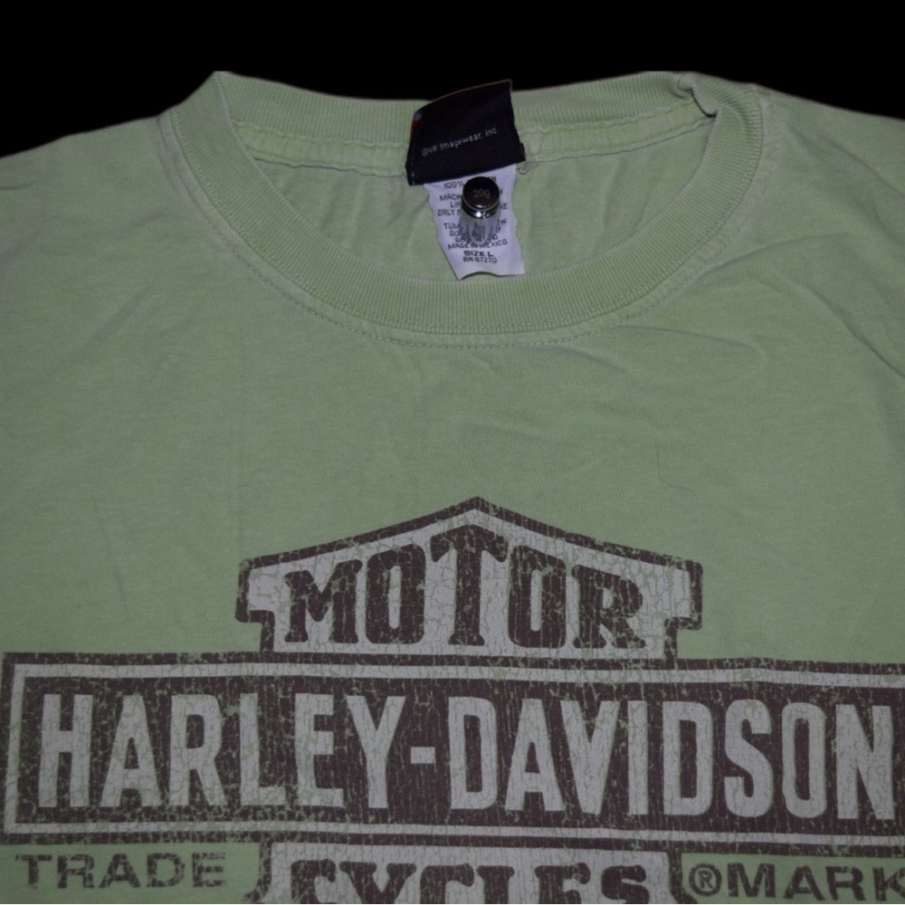Harley-Davidson Green Short Sleeve Tee with Logo